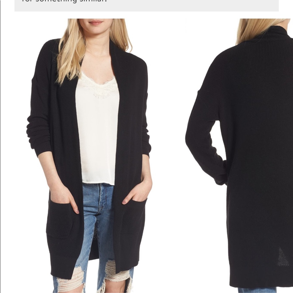 B.P. Light weight rib stitch black sweater